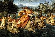 Jean Cousin THe Elder The Rape of Europa oil